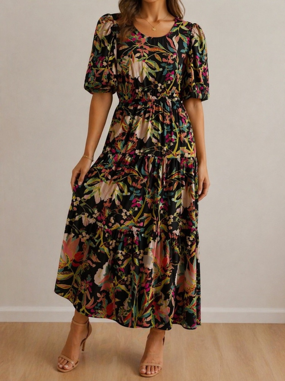 NWT Anthropologie Maxi Dress – Small Petite, Open Back, Floral 🌸